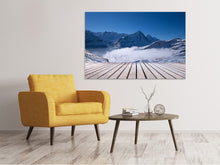 Load image into Gallery viewer, Canvas print Sun Terrace In The Swiss Alps
