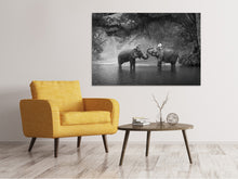 Load image into Gallery viewer, Canvas print Two Elephants
