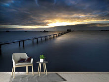 Load image into Gallery viewer, Photo Wallpaper Evening mood on the long jetty

