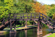 Photo Wallpaper Old wood bridge