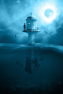 Photo Wallpaper Fishing from the lighthouse