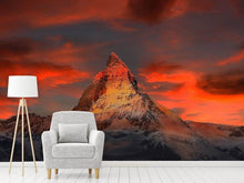 Load image into Gallery viewer, Photo Wallpaper Mountains of Switzerland at sunset
