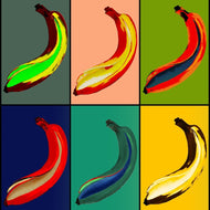Photo Wallpaper Colorful bananas
