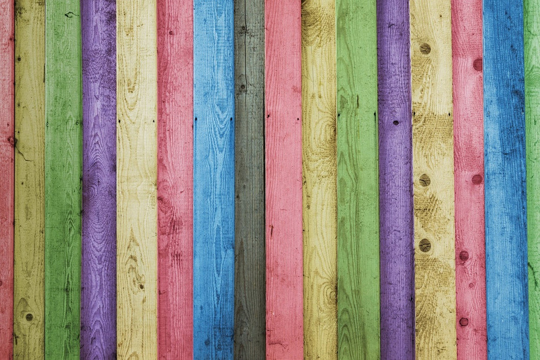 Photo Wallpaper Colorful wood
