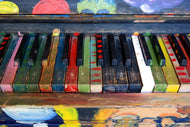 Photo Wallpaper Colorful piano