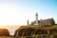 Photo Wallpaper The lighthouse at sunrise