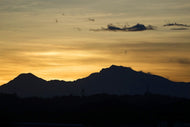Photo Wallpaper The sunrise in the mountains