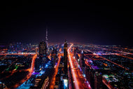 Photo Wallpaper The colorful lights of Dubai