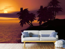 Load image into Gallery viewer, Photo Wallpaper The lonely island in the sunset
