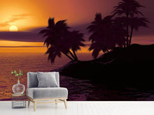 Load image into Gallery viewer, Photo Wallpaper The lonely island in the sunset
