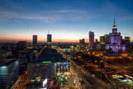 Photo Wallpaper The lights of Warsaw