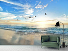 Load image into Gallery viewer, Photo Wallpaper The seagulls and the sea at sunrise
