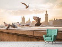 Load image into Gallery viewer, Photo Wallpaper The pigeons on the roof
