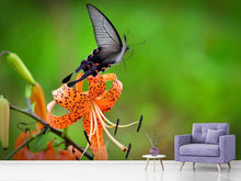 Load image into Gallery viewer, Photo Wallpaper The Tiger Lily and the butterfly
