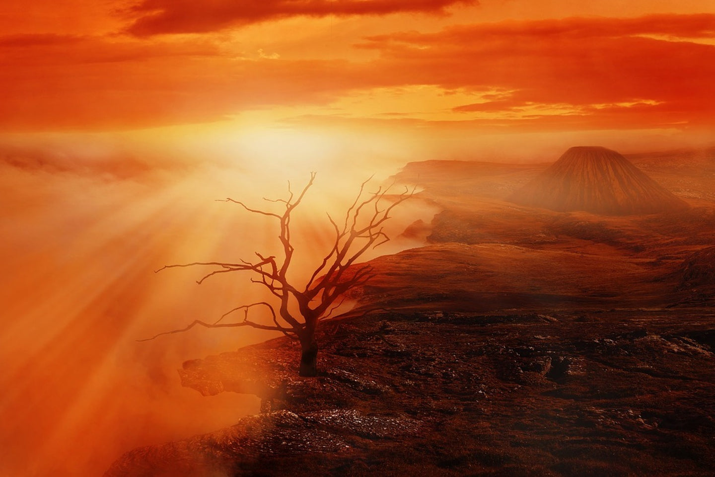 Photo Wallpaper Colorful landscape