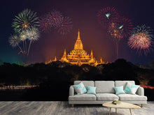 Load image into Gallery viewer, Photo Wallpaper Fireworks at the temple
