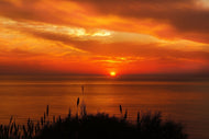 Photo Wallpaper Peaceful evening mood by the sea