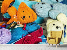 Load image into Gallery viewer, Photo Wallpaper Knitted Teddies
