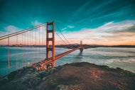 Photo Wallpaper Golden Gate in the light
