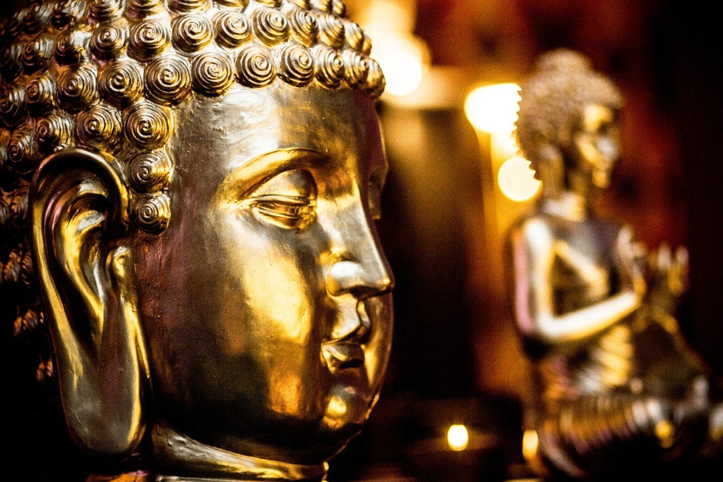 Photo Wallpaper Golden Buddhas