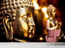 Load image into Gallery viewer, Photo Wallpaper Golden Buddhas

