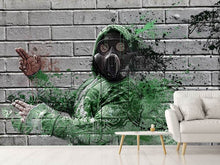 Load image into Gallery viewer, Photo Wallpaper Graffiti gas mask
