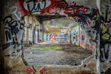 Load image into Gallery viewer, Photo Wallpaper Graffiti in old warehouse
