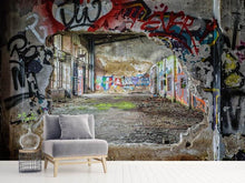 Load image into Gallery viewer, Photo Wallpaper Graffiti in old warehouse
