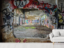 Load image into Gallery viewer, Photo Wallpaper Graffiti in old warehouse
