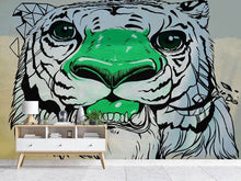 Load image into Gallery viewer, Photo Wallpaper Graffiti Tiger
