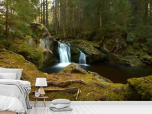 Load image into Gallery viewer, Photo Wallpaper Small waterfall in the forest
