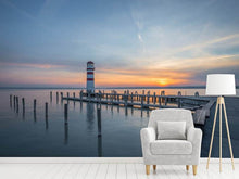 Load image into Gallery viewer, Photo Wallpaper Lighthouse in the sunset
