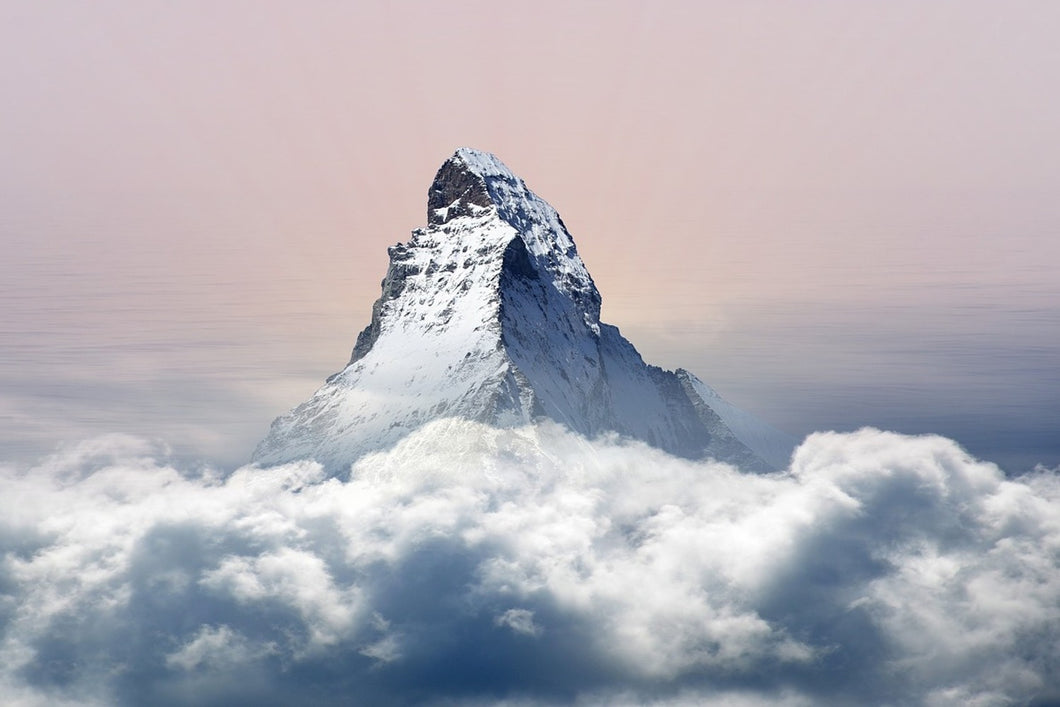Photo Wallpaper Matterhorn in clouds