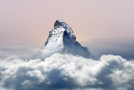Photo Wallpaper Matterhorn in clouds