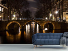 Load image into Gallery viewer, Photo Wallpaper At night in Amsterdam
