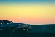 Photo Wallpaper Vintage car in the evening light