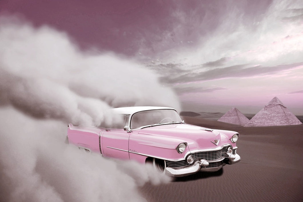 Photo Wallpaper Vintage car in the desert sand