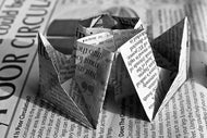 Photo Wallpaper Origami newspaper