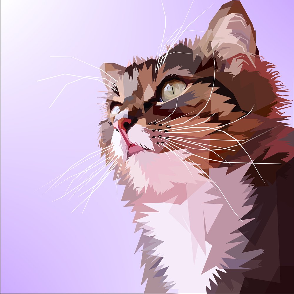 Photo Wallpaper Pop Art Cats Portrait