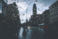 Photo Wallpaper Raindrops on the windowpane