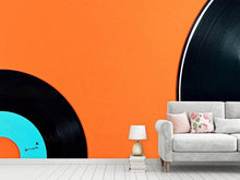 Load image into Gallery viewer, Photo Wallpaper Retro vinyl record motif
