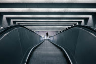 Photo Wallpaper Escalator downhill