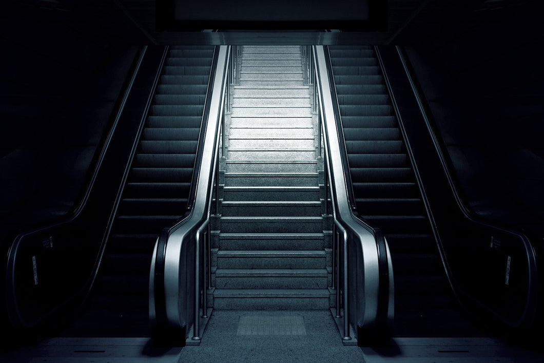 Photo Wallpaper Escalator in the dark