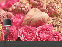 Load image into Gallery viewer, Photo Wallpaper Romantic roses with heart
