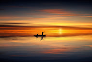 Photo Wallpaper Romantic sunset on the sea