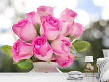 Load image into Gallery viewer, Photo Wallpaper Bouquet of roses in pink
