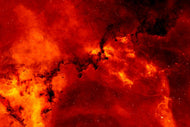 Photo Wallpaper Red starry sky