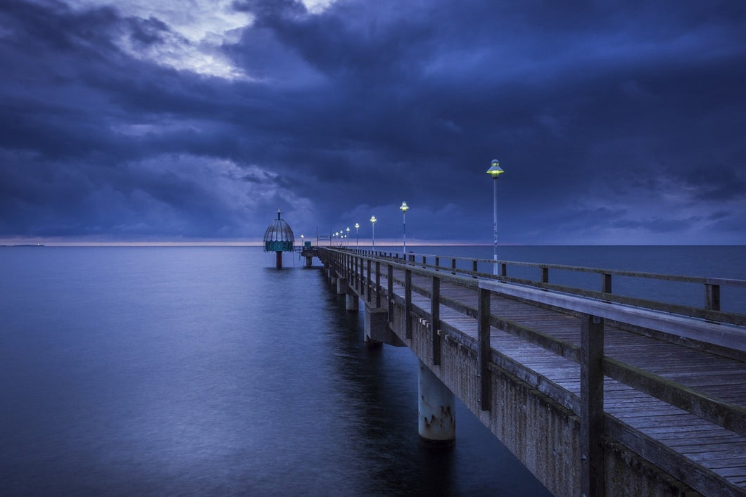 Photo Wallpaper Pier at night
