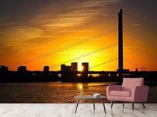 Load image into Gallery viewer, Photo Wallpaper Skyline Dusseldorf at sunset
