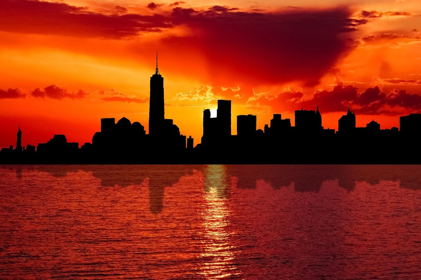 Photo Wallpaper NYC skyline at dusk
